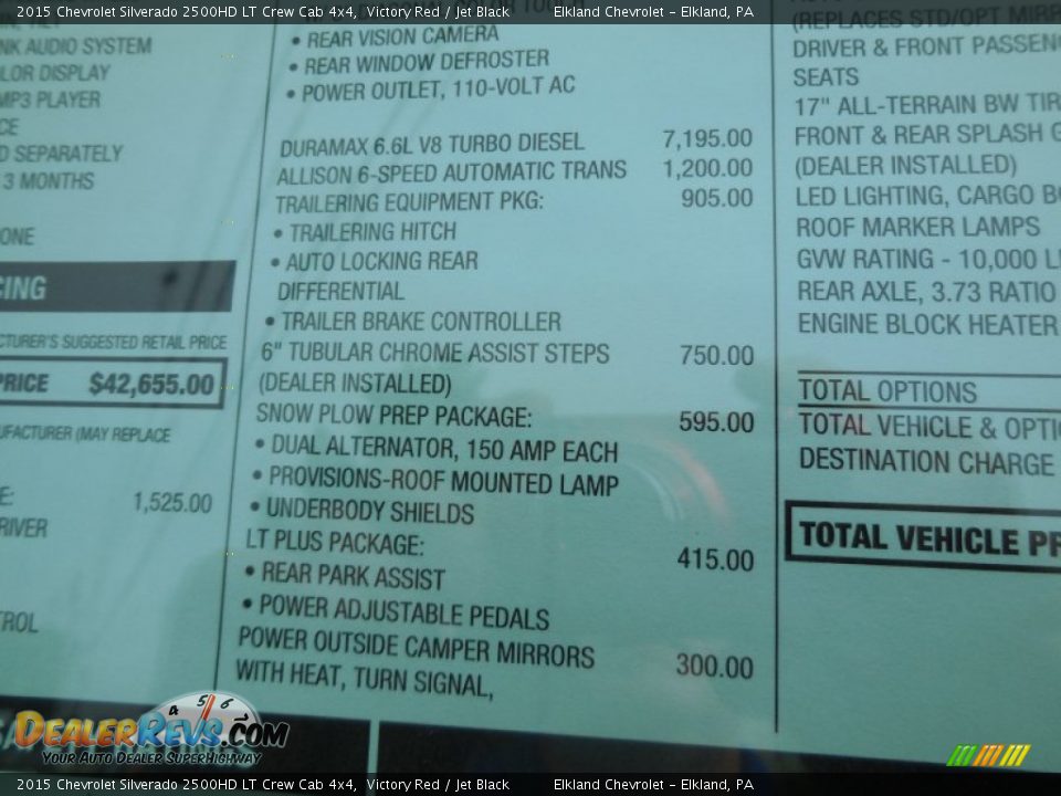 2015 Chevrolet Silverado 2500HD LT Crew Cab 4x4 Victory Red / Jet Black Photo #25