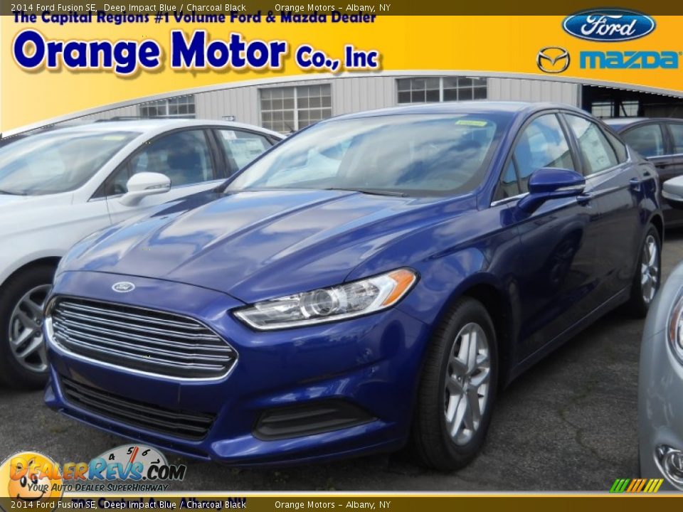 2014 Ford Fusion SE Deep Impact Blue / Charcoal Black Photo #1