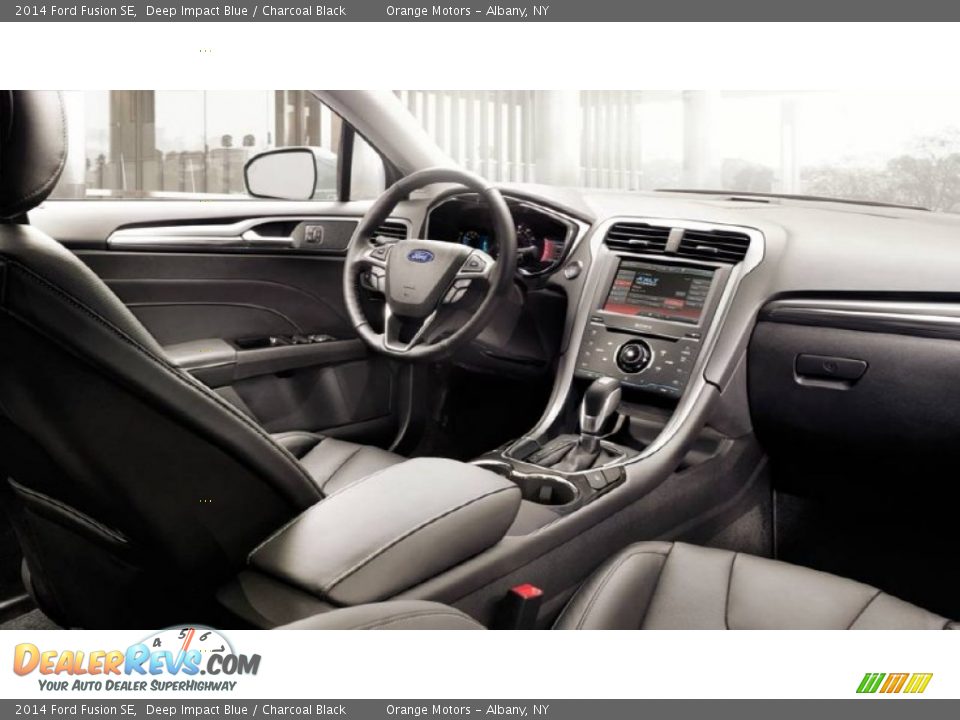 2014 Ford Fusion SE Deep Impact Blue / Charcoal Black Photo #2