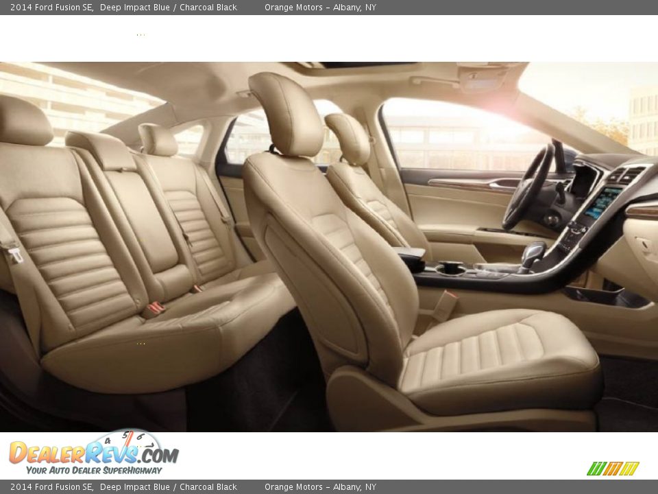 2014 Ford Fusion SE Deep Impact Blue / Charcoal Black Photo #4