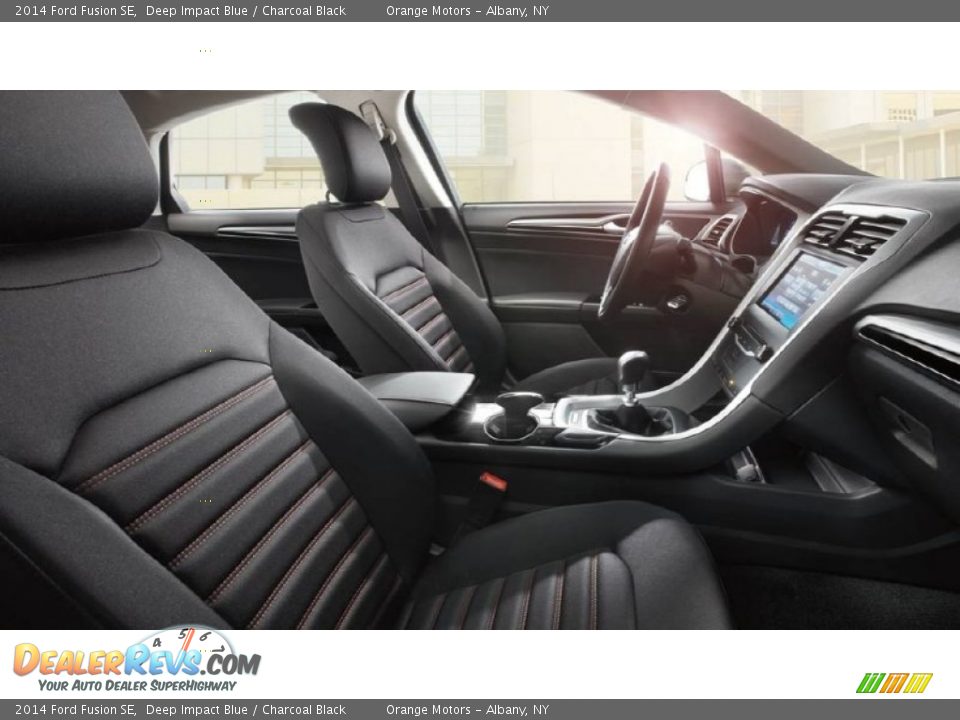 2014 Ford Fusion SE Deep Impact Blue / Charcoal Black Photo #9