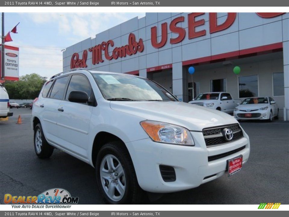 2011 Toyota RAV4 I4 4WD Super White / Sand Beige Photo #1