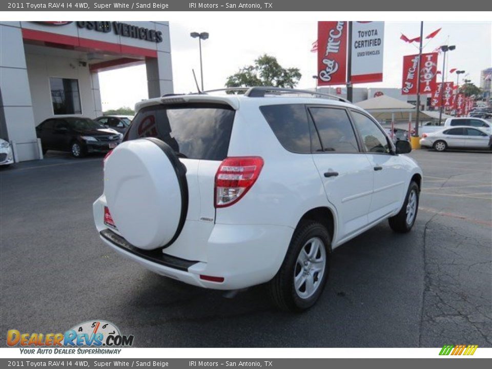 2011 Toyota RAV4 I4 4WD Super White / Sand Beige Photo #7