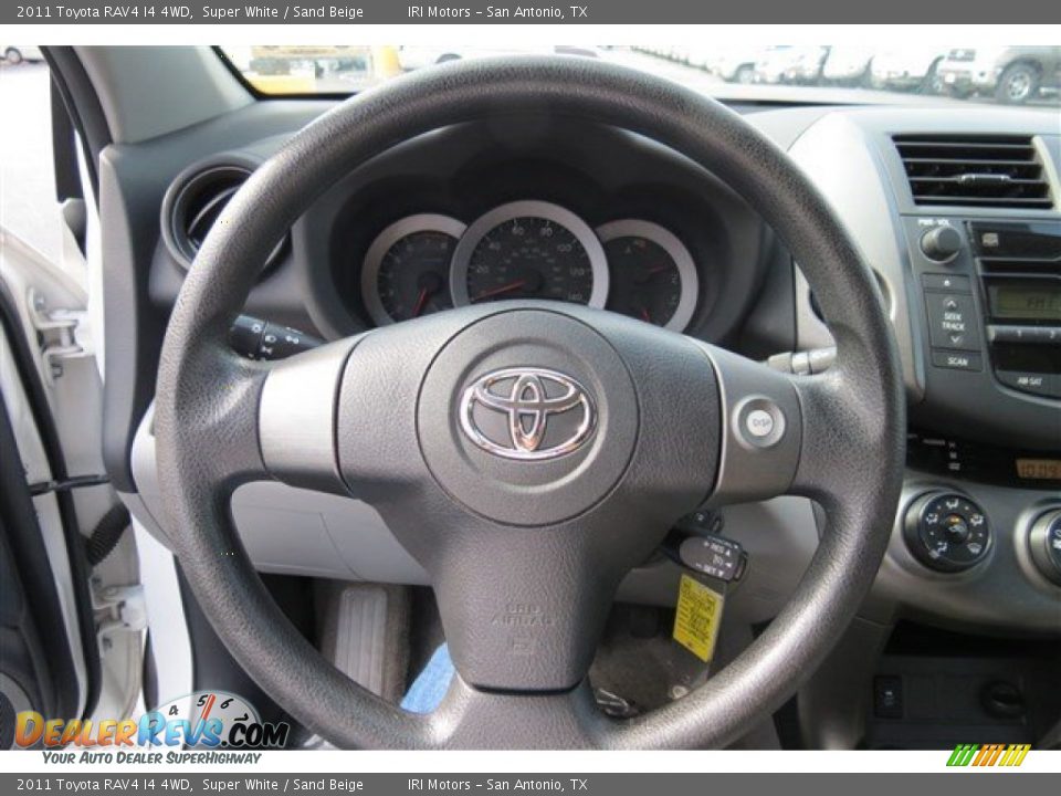 2011 Toyota RAV4 I4 4WD Super White / Sand Beige Photo #17