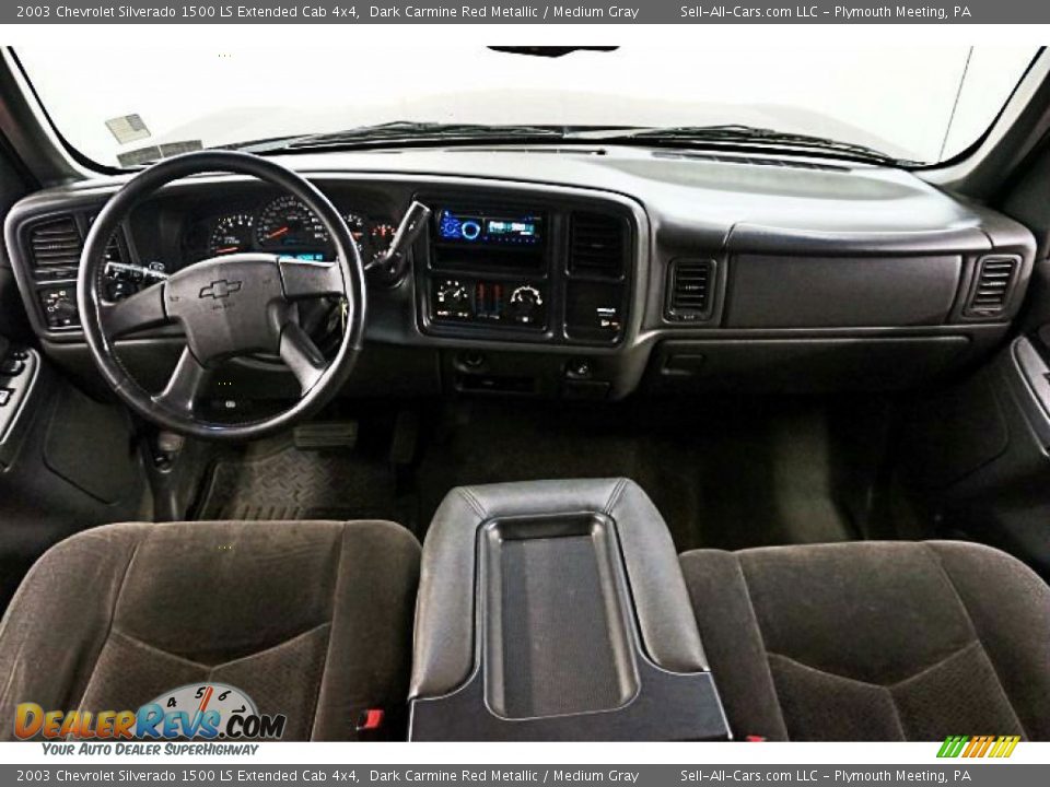 2003 Chevrolet Silverado 1500 LS Extended Cab 4x4 Dark Carmine Red Metallic / Medium Gray Photo #8
