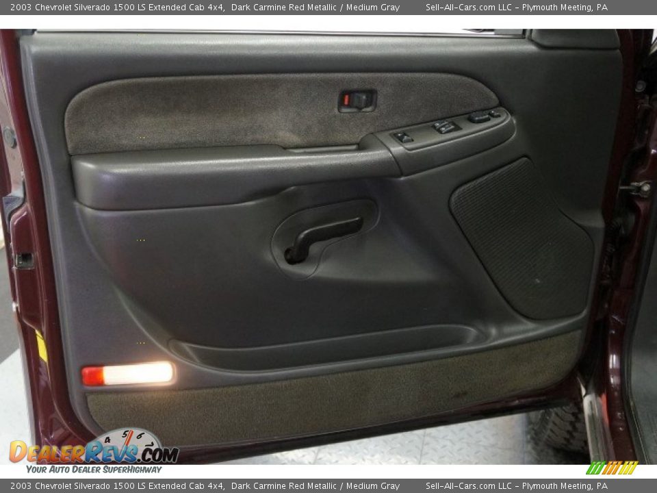 2003 Chevrolet Silverado 1500 LS Extended Cab 4x4 Dark Carmine Red Metallic / Medium Gray Photo #20
