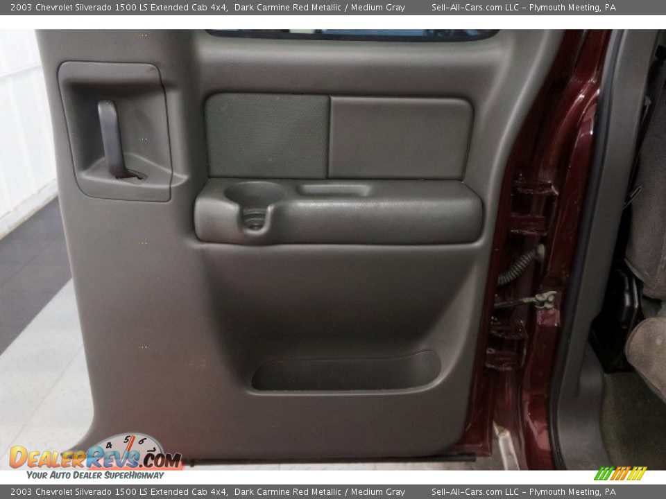 2003 Chevrolet Silverado 1500 LS Extended Cab 4x4 Dark Carmine Red Metallic / Medium Gray Photo #24