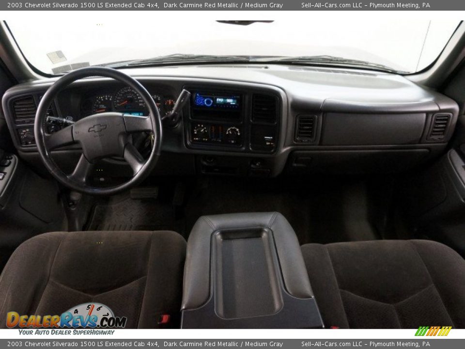 2003 Chevrolet Silverado 1500 LS Extended Cab 4x4 Dark Carmine Red Metallic / Medium Gray Photo #31