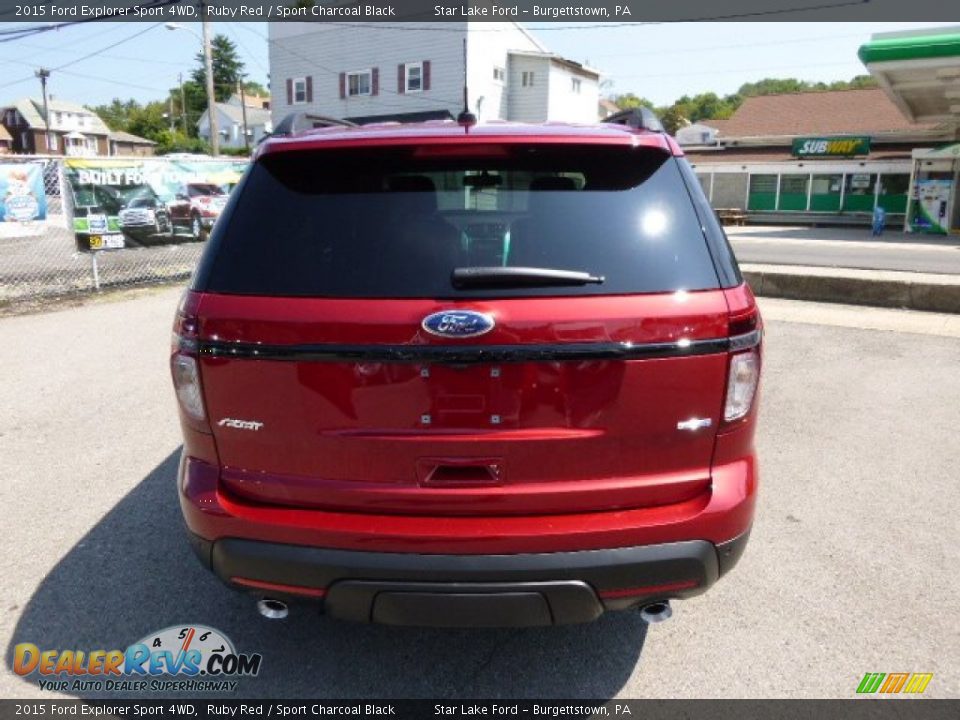 2015 Ford Explorer Sport 4WD Ruby Red / Sport Charcoal Black Photo #6