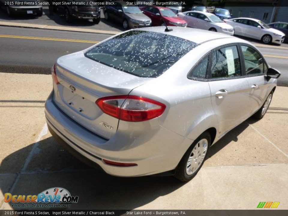 2015 Ford Fiesta S Sedan Ingot Silver Metallic / Charcoal Black Photo #5