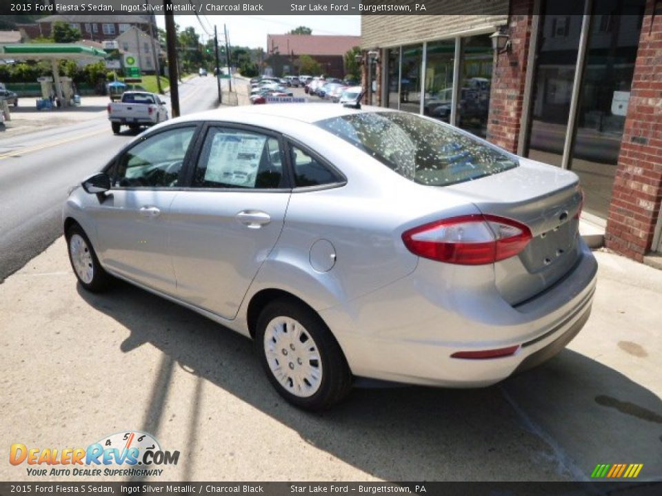 2015 Ford Fiesta S Sedan Ingot Silver Metallic / Charcoal Black Photo #7
