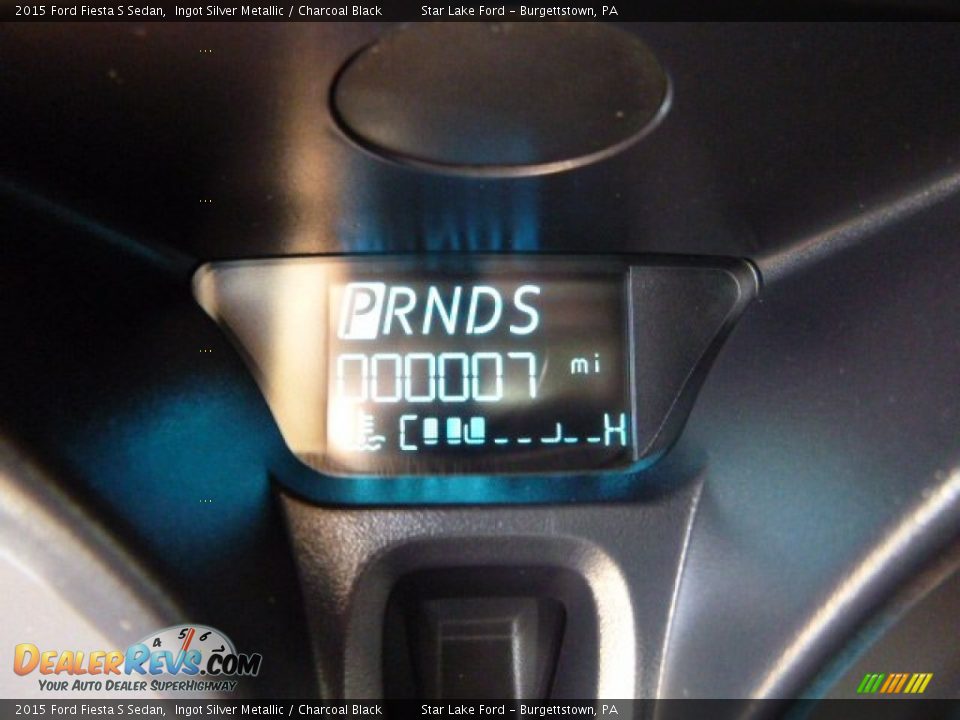 2015 Ford Fiesta S Sedan Ingot Silver Metallic / Charcoal Black Photo #19