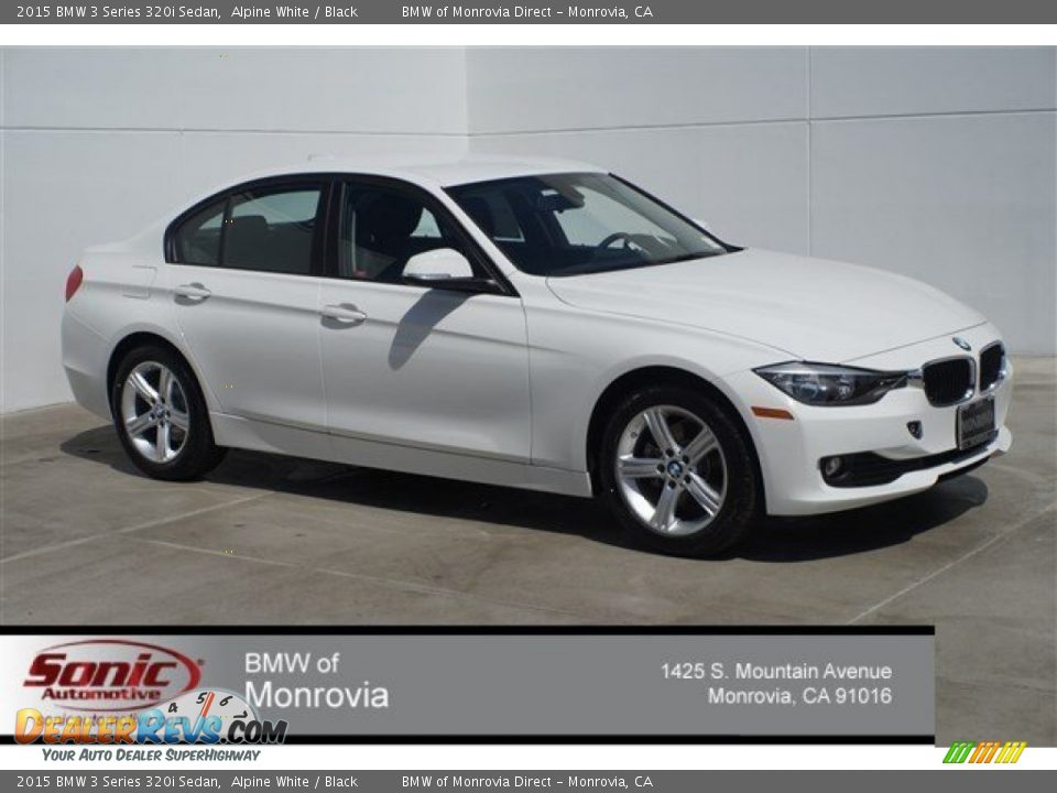 2015 BMW 3 Series 320i Sedan Alpine White / Black Photo #1