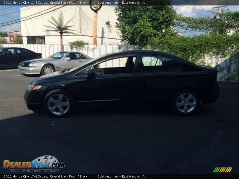 2011 Honda Civic LX-S Sedan Crystal Black Pearl / Black Photo #4