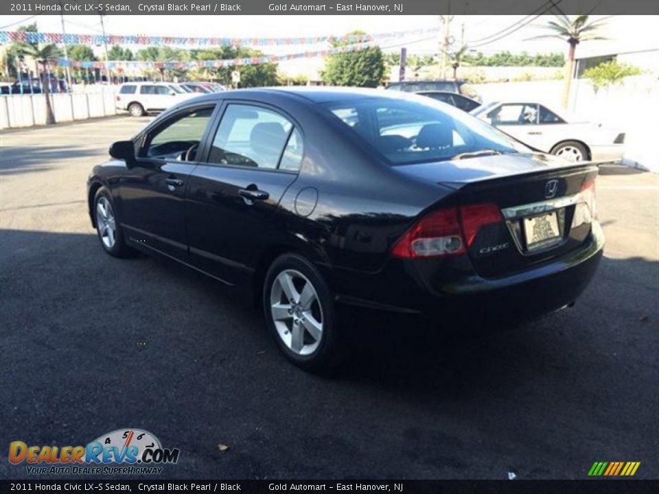 2011 Honda Civic LX-S Sedan Crystal Black Pearl / Black Photo #5