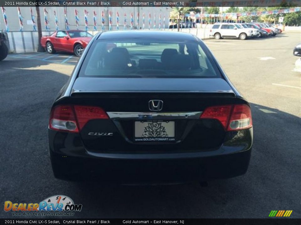 2011 Honda Civic LX-S Sedan Crystal Black Pearl / Black Photo #6