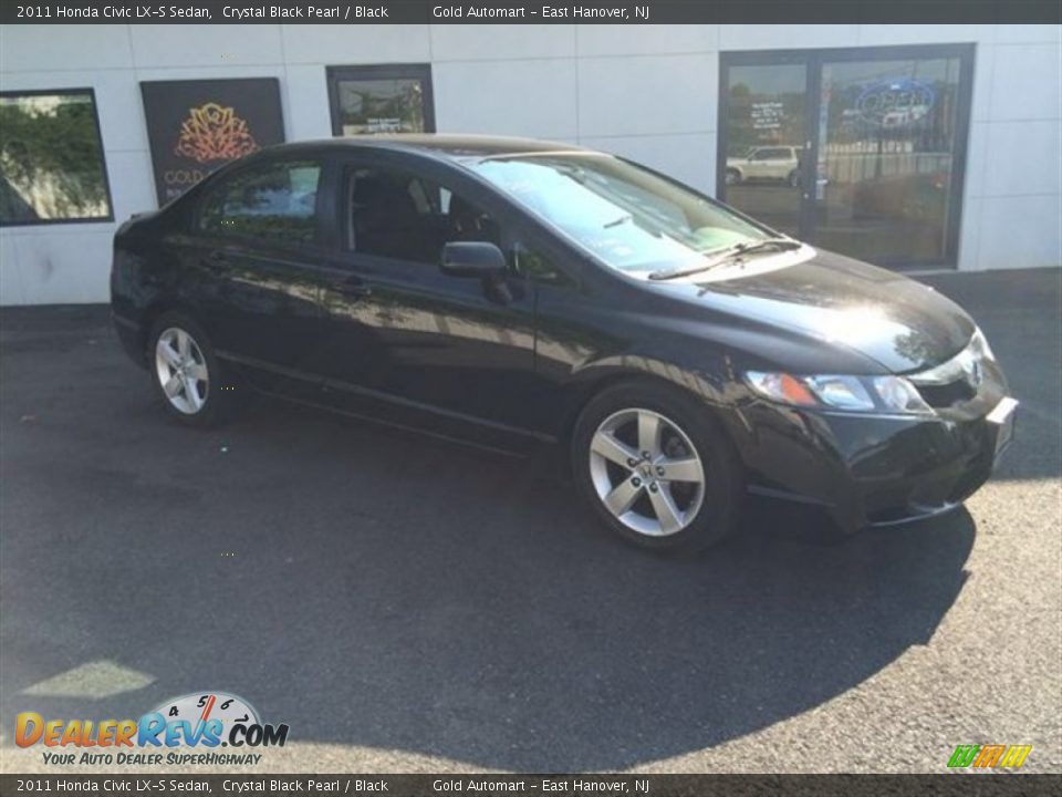 2011 Honda Civic LX-S Sedan Crystal Black Pearl / Black Photo #9
