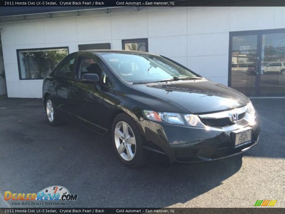 2011 Honda Civic LX-S Sedan Crystal Black Pearl / Black Photo #10
