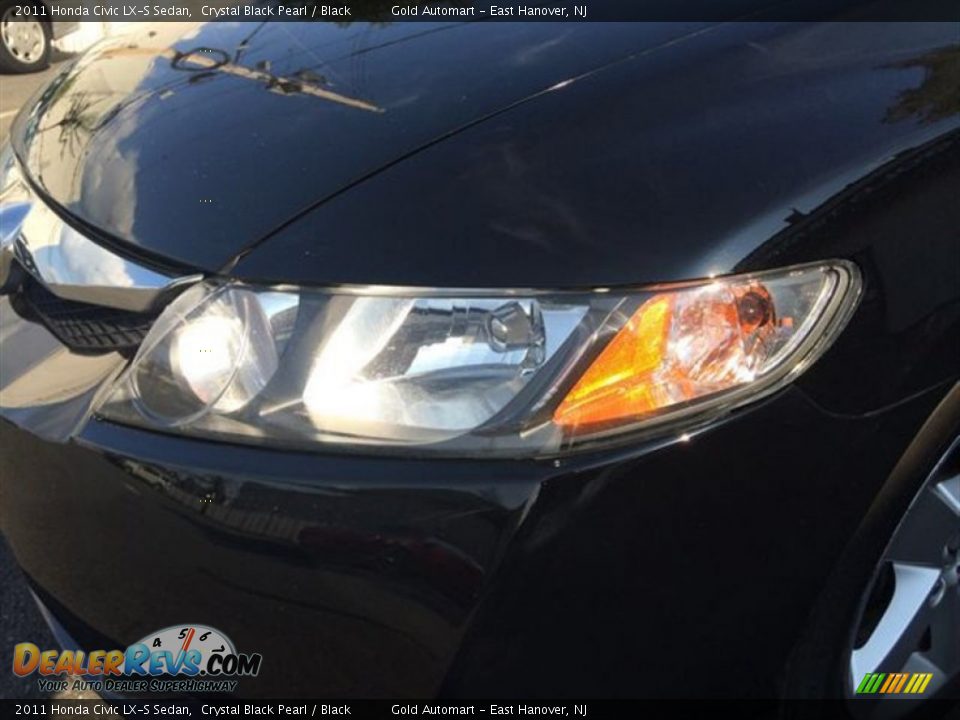 2011 Honda Civic LX-S Sedan Crystal Black Pearl / Black Photo #14