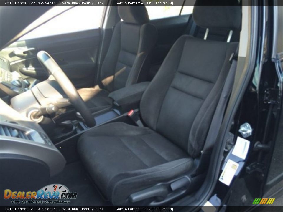 2011 Honda Civic LX-S Sedan Crystal Black Pearl / Black Photo #17