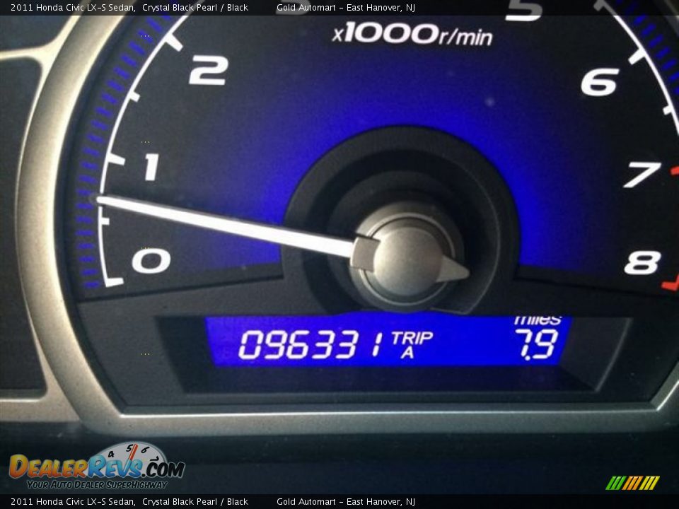 2011 Honda Civic LX-S Sedan Crystal Black Pearl / Black Photo #19