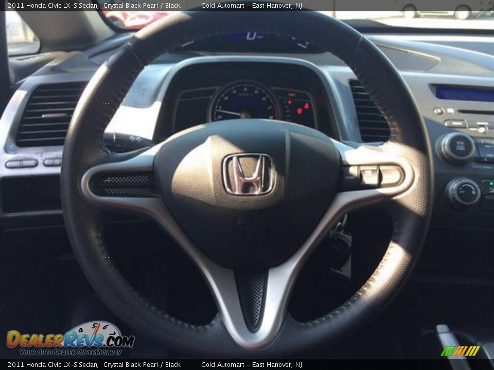 2011 Honda Civic LX-S Sedan Crystal Black Pearl / Black Photo #20