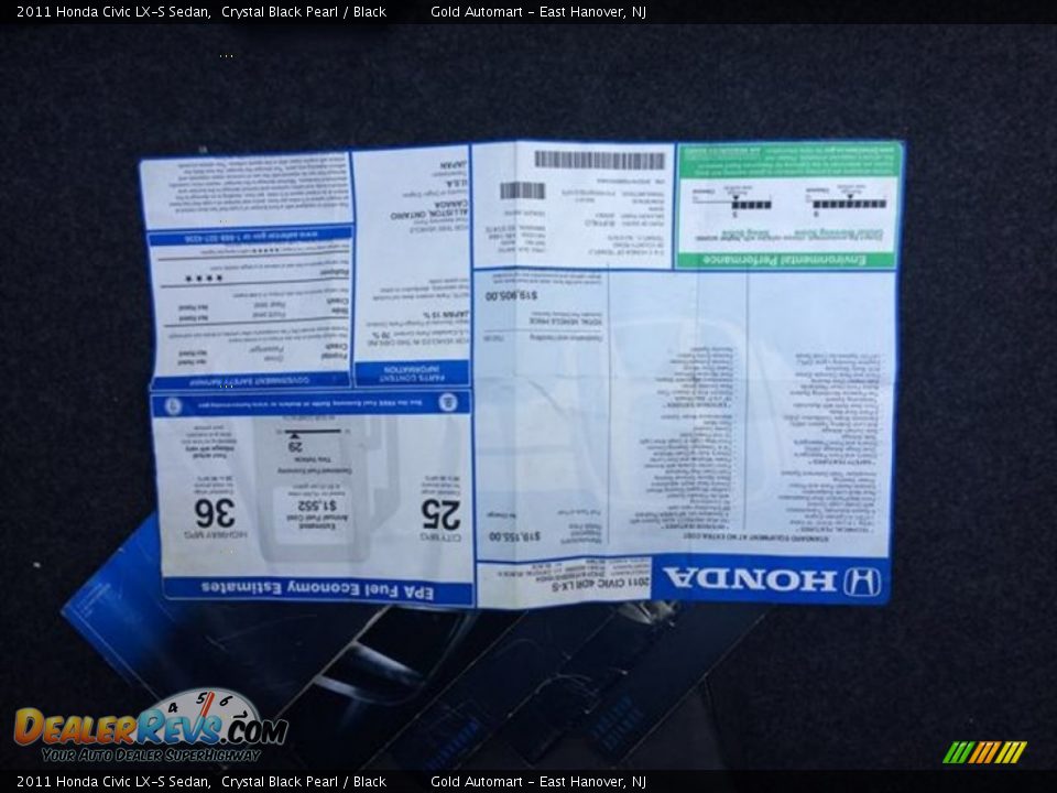 2011 Honda Civic LX-S Sedan Crystal Black Pearl / Black Photo #23