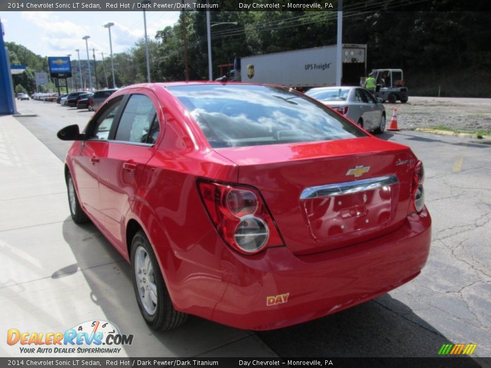 2014 Chevrolet Sonic LT Sedan Red Hot / Dark Pewter/Dark Titanium Photo #6