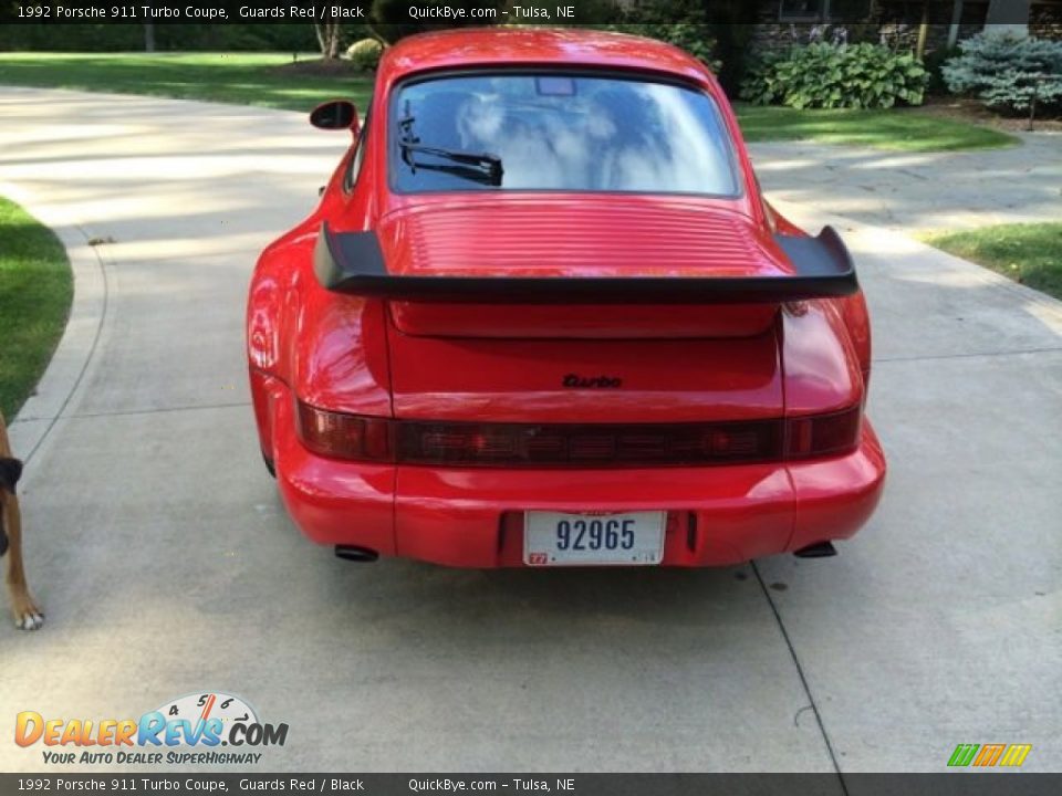 1992 Porsche 911 Turbo Coupe Guards Red / Black Photo #6