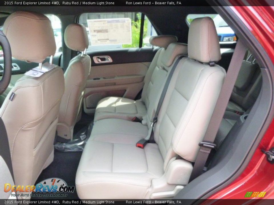 Rear Seat of 2015 Ford Explorer Limited 4WD Photo #11