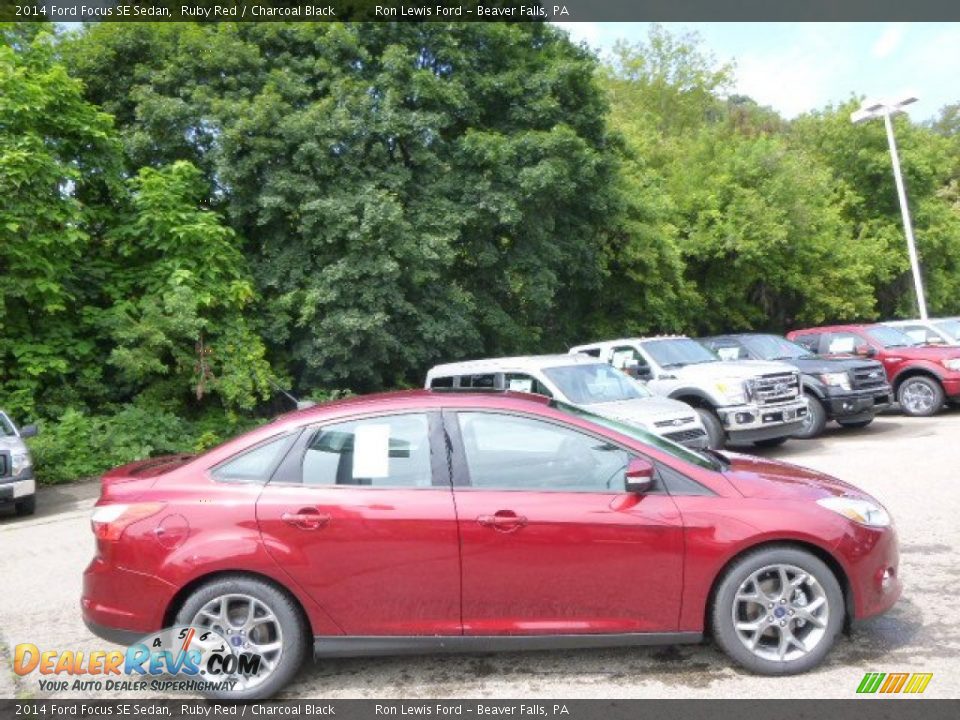 2014 Ford Focus SE Sedan Ruby Red / Charcoal Black Photo #1