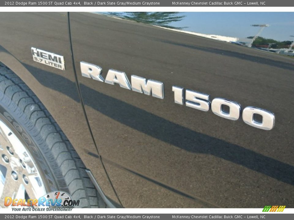 2012 Dodge Ram 1500 ST Quad Cab 4x4 Black / Dark Slate Gray/Medium Graystone Photo #7
