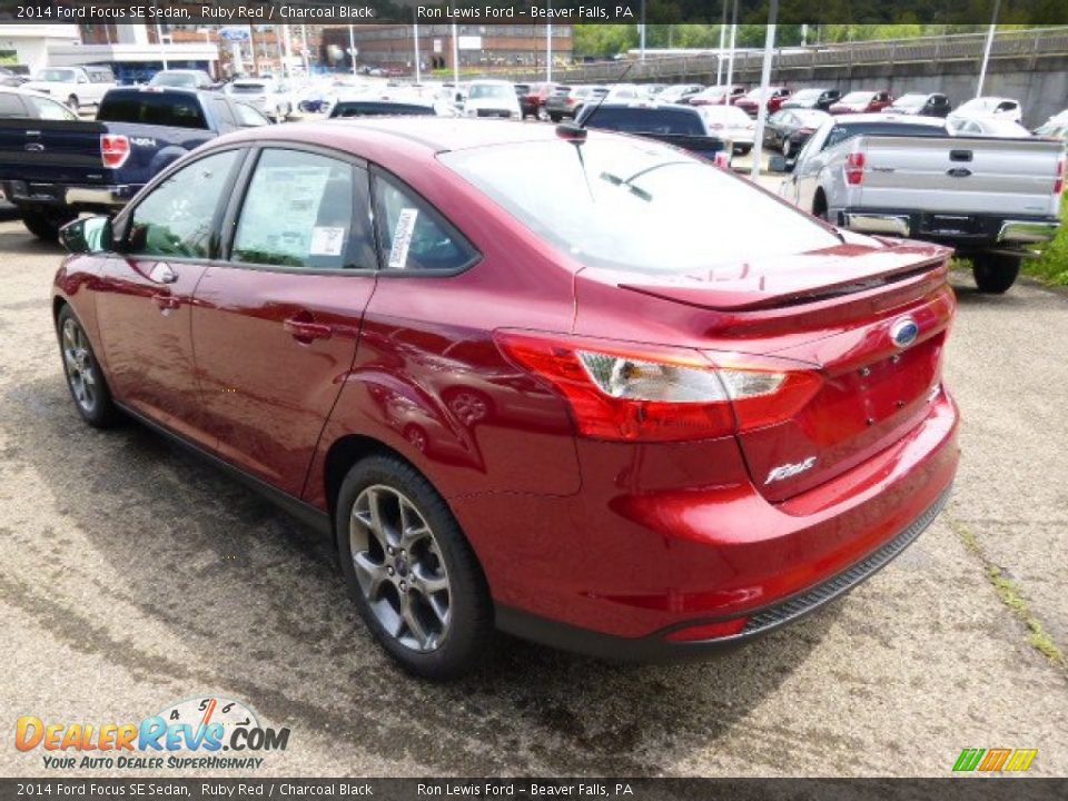 2014 Ford Focus SE Sedan Ruby Red / Charcoal Black Photo #6