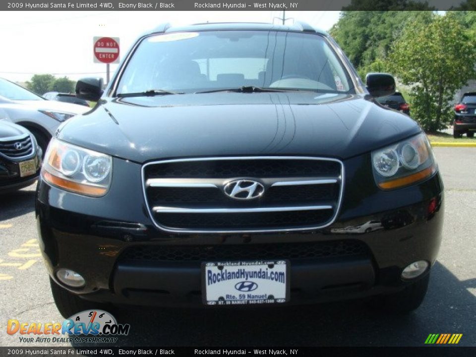 2009 Hyundai Santa Fe Limited 4WD Ebony Black / Black Photo #2