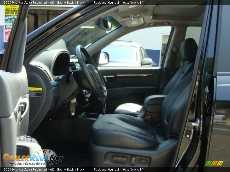 2009 Hyundai Santa Fe Limited 4WD Ebony Black / Black Photo #9