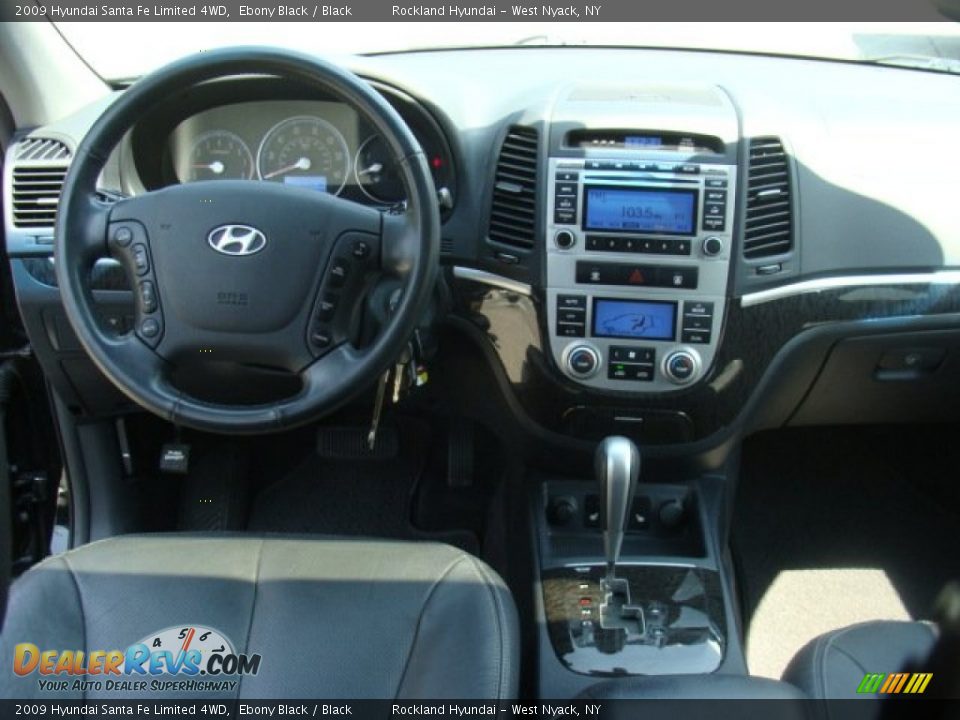 2009 Hyundai Santa Fe Limited 4WD Ebony Black / Black Photo #12