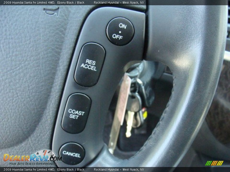 2009 Hyundai Santa Fe Limited 4WD Ebony Black / Black Photo #15