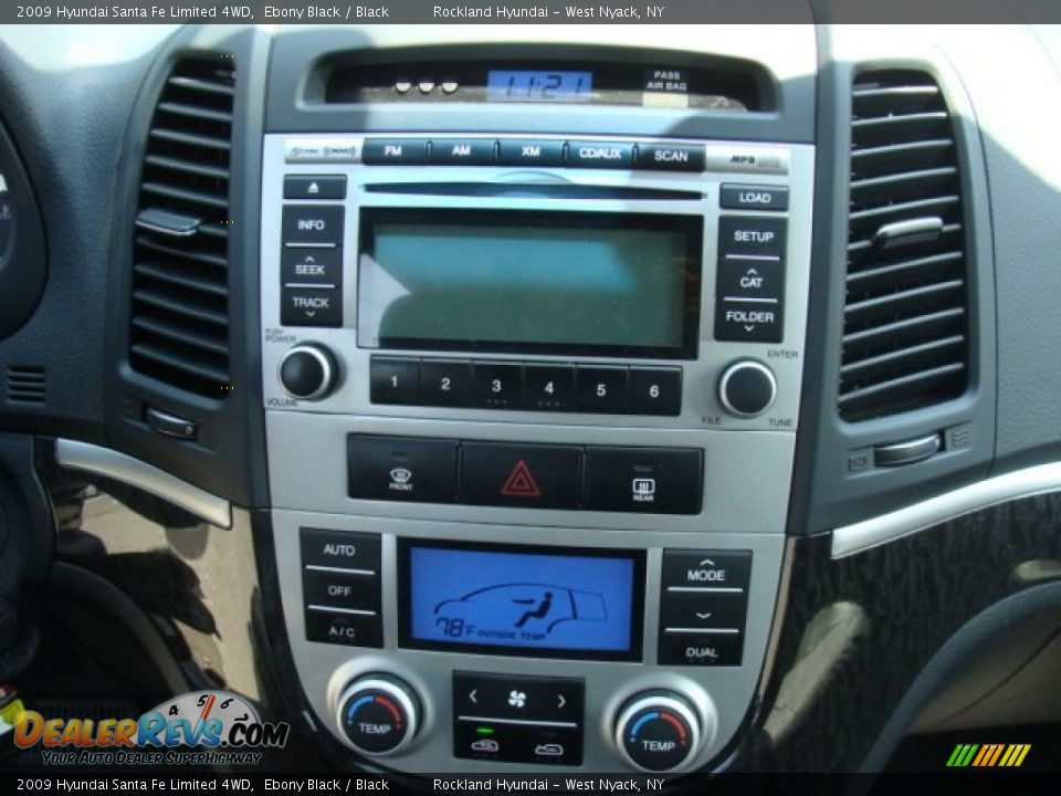 2009 Hyundai Santa Fe Limited 4WD Ebony Black / Black Photo #17