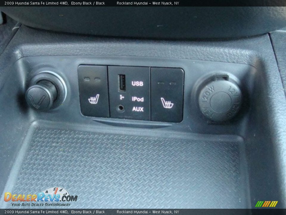 2009 Hyundai Santa Fe Limited 4WD Ebony Black / Black Photo #18