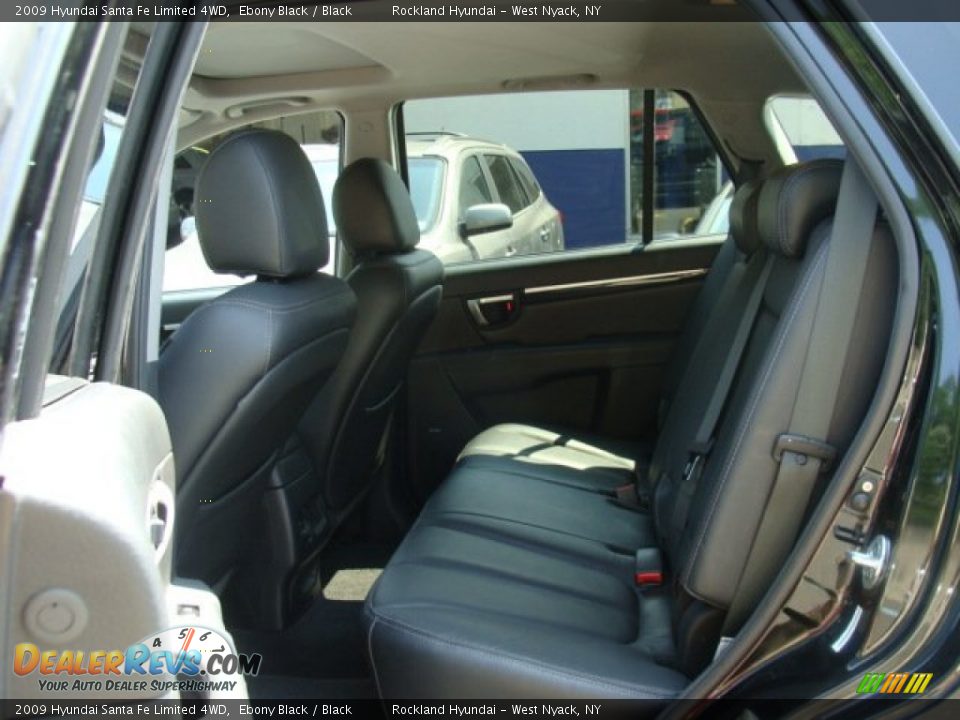 2009 Hyundai Santa Fe Limited 4WD Ebony Black / Black Photo #20