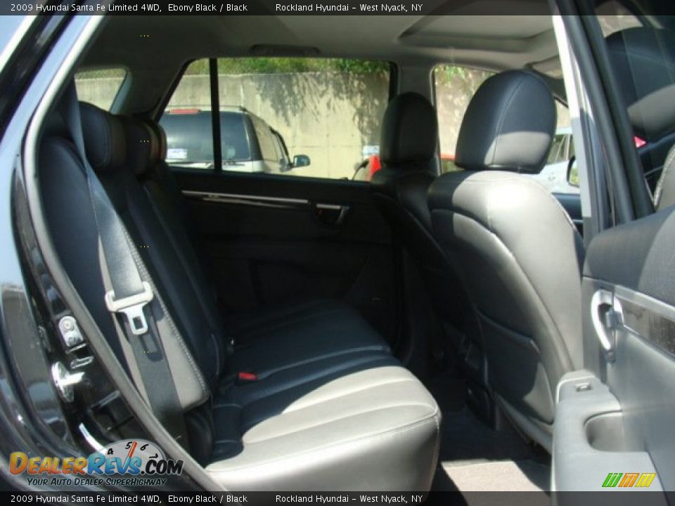2009 Hyundai Santa Fe Limited 4WD Ebony Black / Black Photo #23