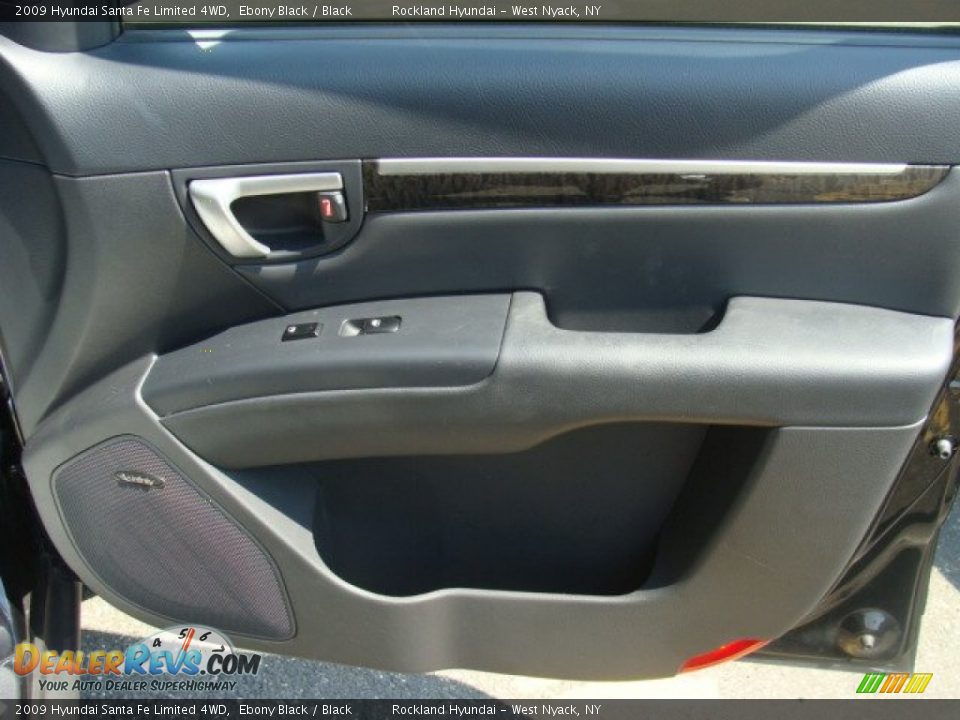 2009 Hyundai Santa Fe Limited 4WD Ebony Black / Black Photo #24