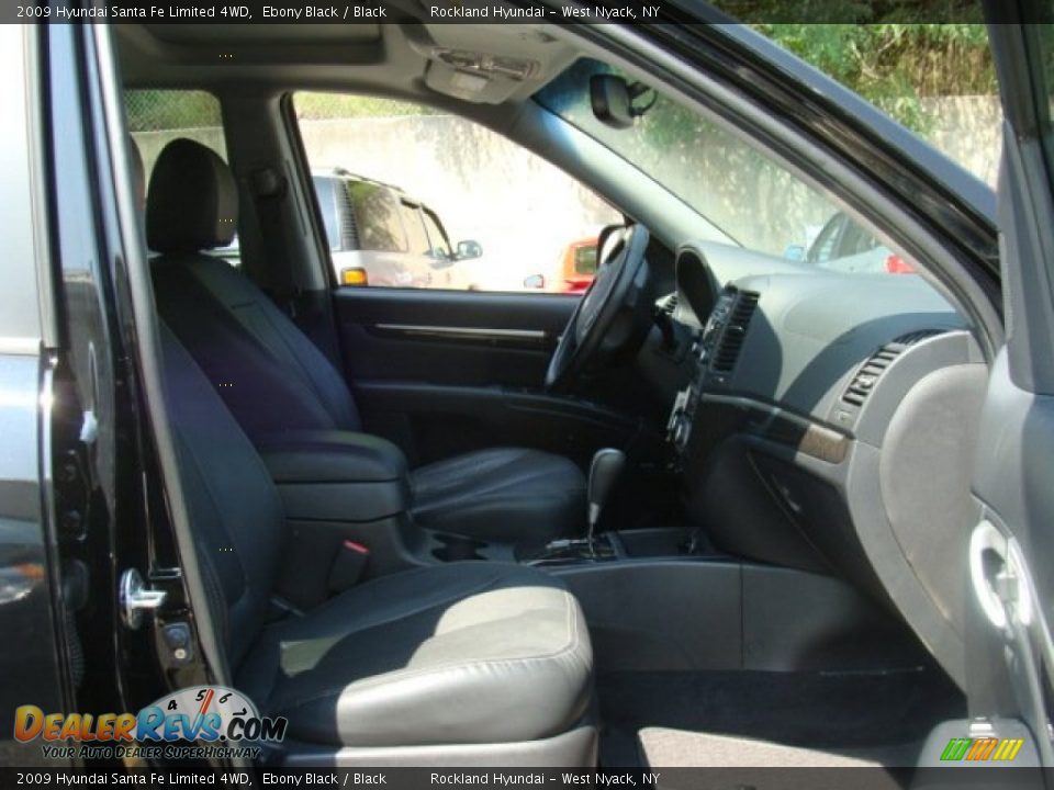 2009 Hyundai Santa Fe Limited 4WD Ebony Black / Black Photo #26