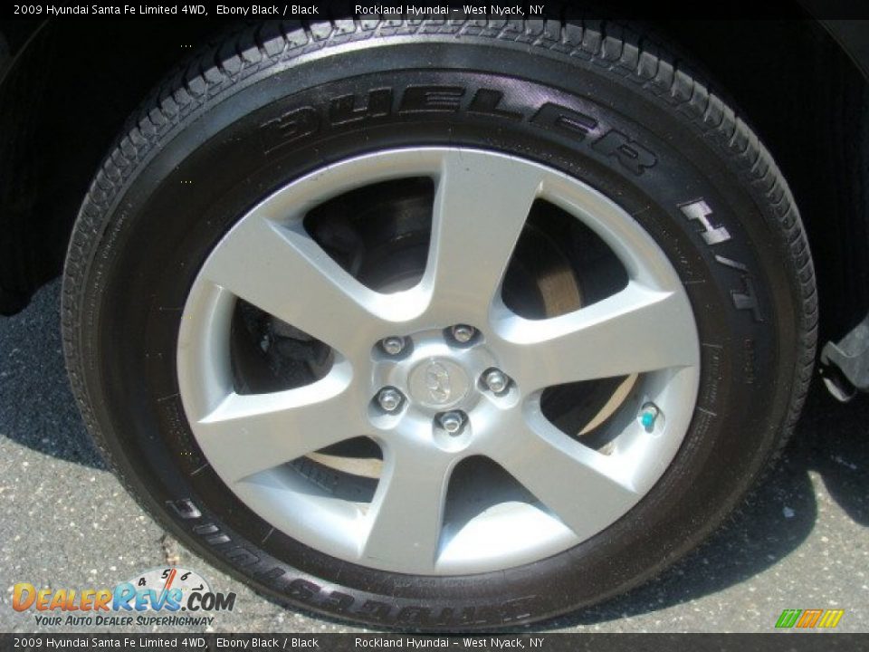2009 Hyundai Santa Fe Limited 4WD Ebony Black / Black Photo #27