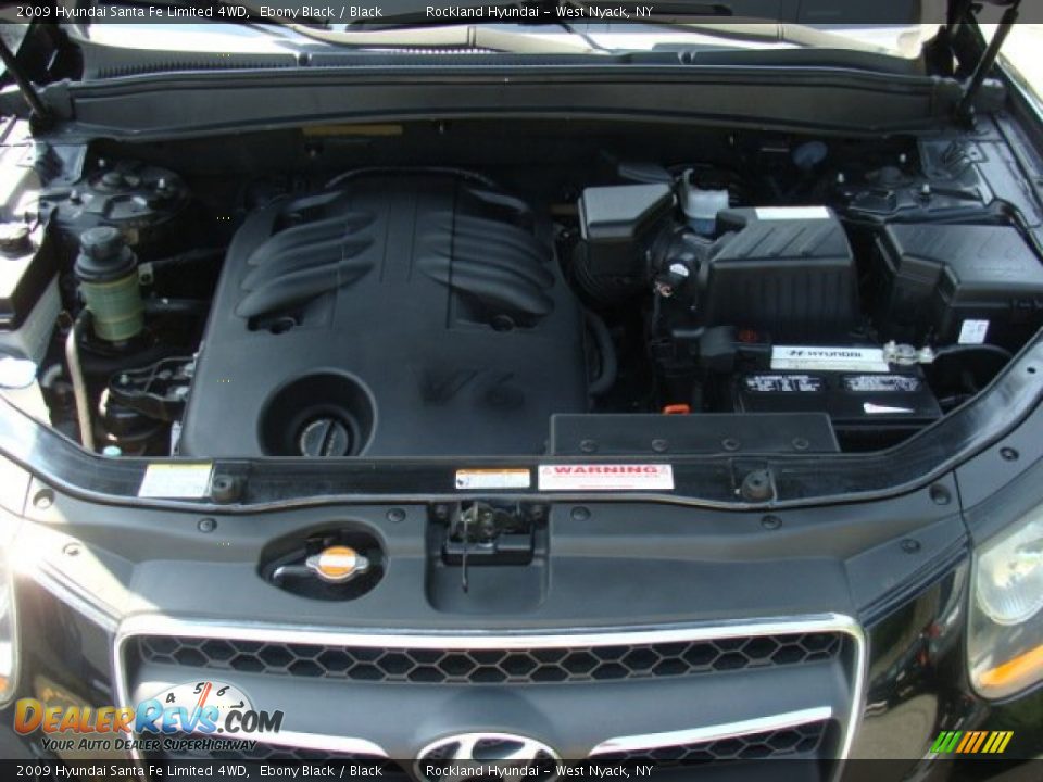 2009 Hyundai Santa Fe Limited 4WD Ebony Black / Black Photo #28