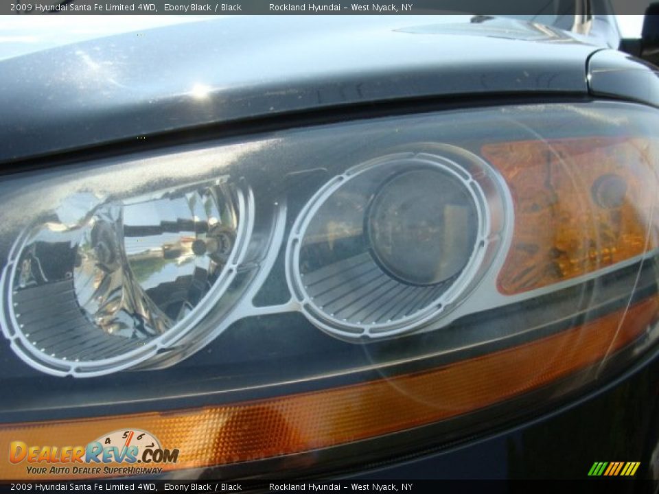 2009 Hyundai Santa Fe Limited 4WD Ebony Black / Black Photo #29
