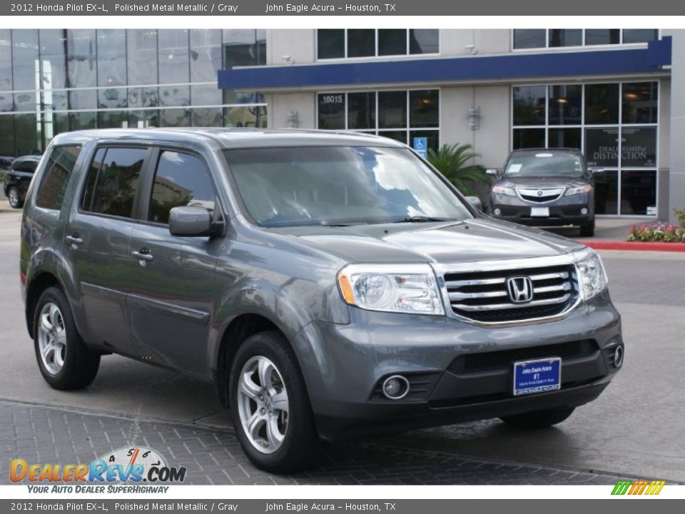 2012 Honda Pilot EX-L Polished Metal Metallic / Gray Photo #2