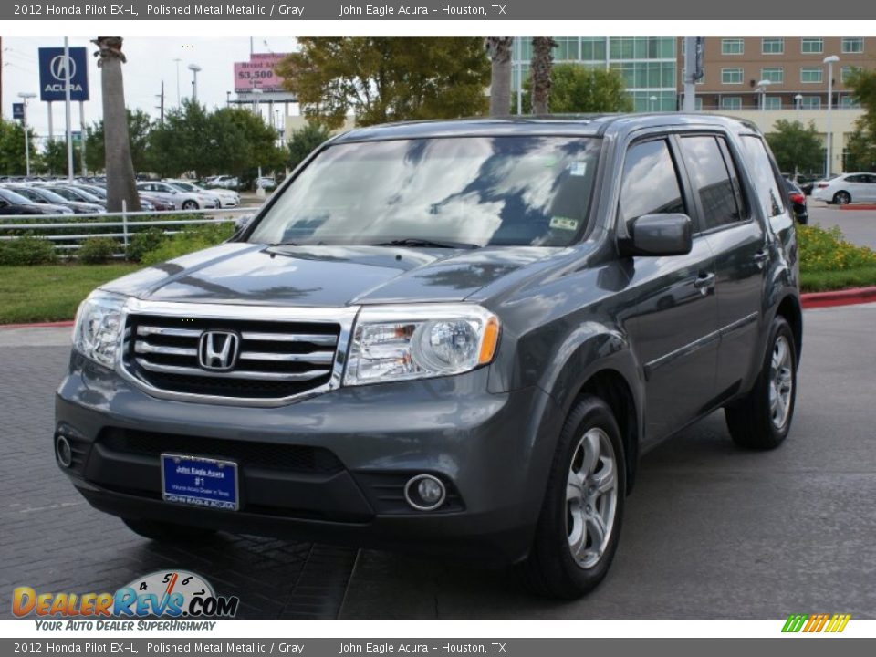 2012 Honda Pilot EX-L Polished Metal Metallic / Gray Photo #3