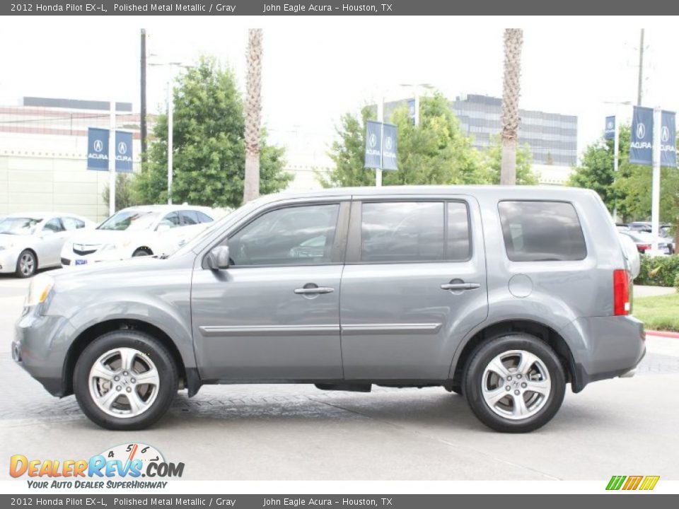 2012 Honda Pilot EX-L Polished Metal Metallic / Gray Photo #6
