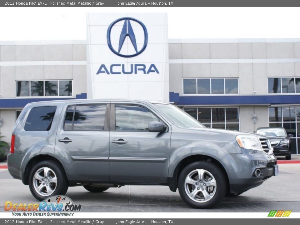 2012 Honda Pilot EX-L Polished Metal Metallic / Gray Photo #10